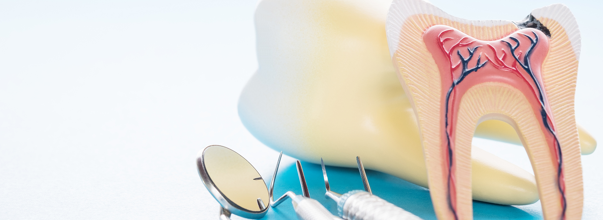 A composite image showing a dental implant being placed into a mouth model with a toothbrush and toothpaste, and a separate graphic of an oral cavity with a focus on gum health.
